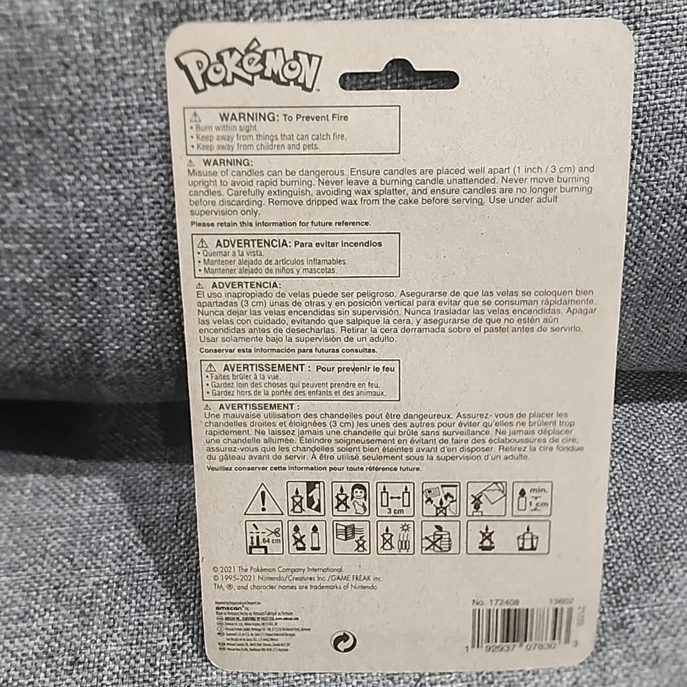 Pokemon Birthday Candle Set